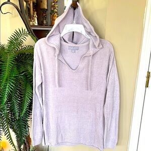 NWOT Barefoot Dreams CozyChic Ultra Lite Pointelle Hoodie Sweater Soft Violet